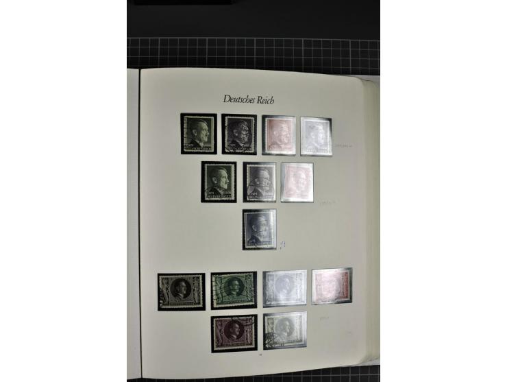1872/1945, gestempelte Sammlung mit u.a. Mi.-Nr. 21b sign., 27b Attest, 28 repariert, sign., 66I Attest, 438-39, 456-58, Bl.1