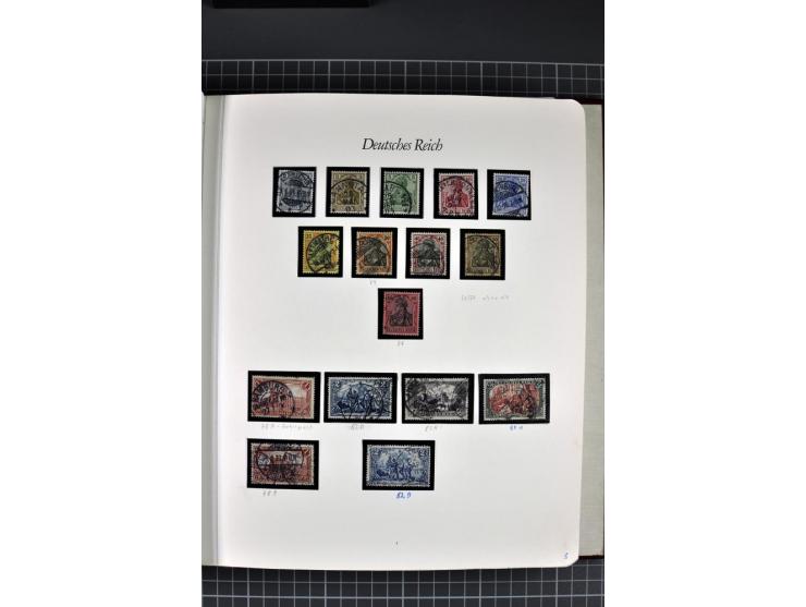 1872/1945, gestempelte Sammlung mit u.a. Mi.-Nr. 21b sign., 27b Attest, 28 repariert, sign., 66I Attest, 438-39, 456-58, Bl.1