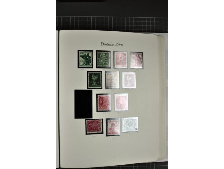1872/1945, gestempelte Sammlung mit u.a. Mi.-Nr. 21b sign., 27b Attest, 28 repariert, sign., 66I Attest, 438-39, 456-58, Bl.1