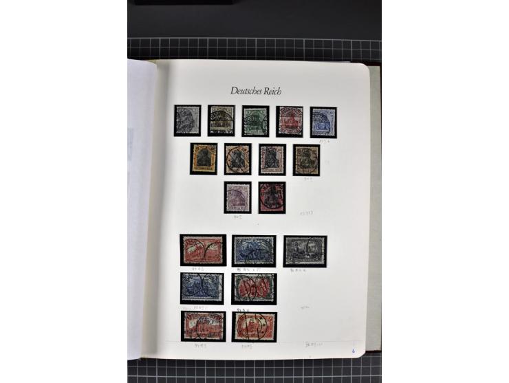 1872/1945, gestempelte Sammlung mit u.a. Mi.-Nr. 21b sign., 27b Attest, 28 repariert, sign., 66I Attest, 438-39, 456-58, Bl.1