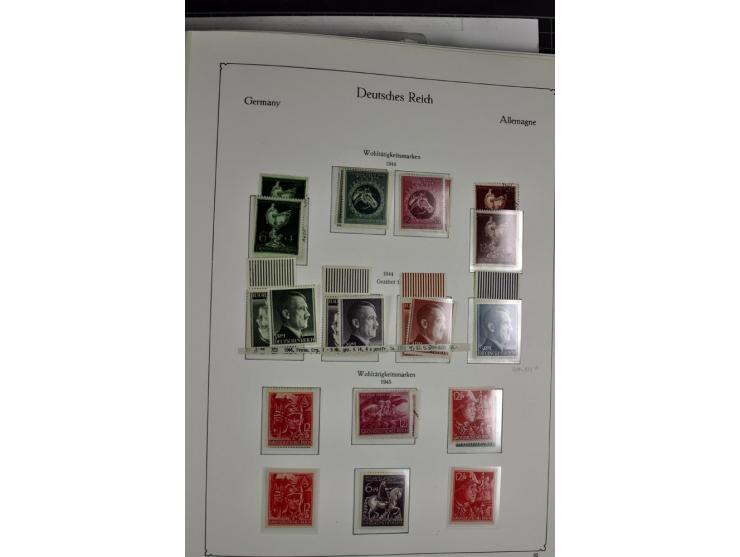 1872/1945, postfrische, ungebrauchte und gestempelte Sammlung mit u.a. Mi.-Nr. 66, VI auf Karte, 177, 179, 196I, 438-39, Bl.2