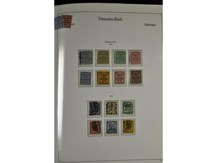 1872/1945, postfrische, ungebrauchte und gestempelte Sammlung mit u.a. Mi.-Nr. 66, VI auf Karte, 177, 179, 196I, 438-39, Bl.2