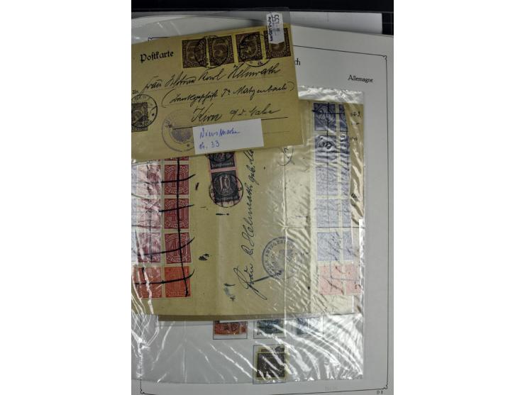 1872/1945, postfrische, ungebrauchte und gestempelte Sammlung mit u.a. Mi.-Nr. 66, VI auf Karte, 177, 179, 196I, 438-39, Bl.2