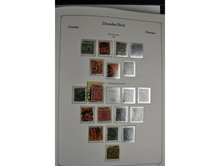 1872/1945, postfrische, ungebrauchte und gestempelte Sammlung mit u.a. Mi.-Nr. 66, VI auf Karte, 177, 179, 196I, 438-39, Bl.2