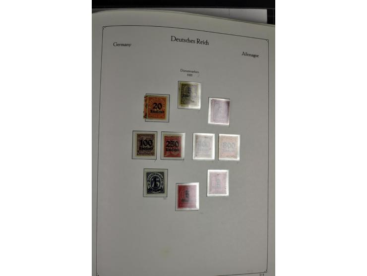 1872/1945, postfrische, ungebrauchte und gestempelte Sammlung mit u.a. Mi.-Nr. 66, VI auf Karte, 177, 179, 196I, 438-39, Bl.2