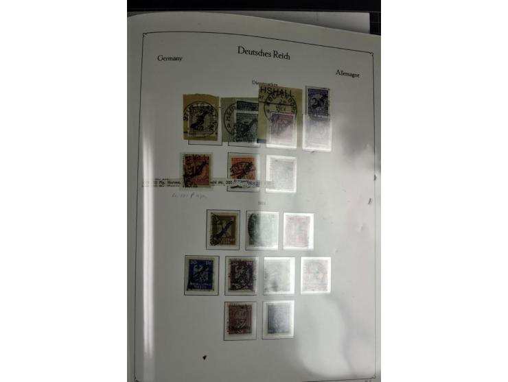 1872/1945, postfrische, ungebrauchte und gestempelte Sammlung mit u.a. Mi.-Nr. 66, VI auf Karte, 177, 179, 196I, 438-39, Bl.2