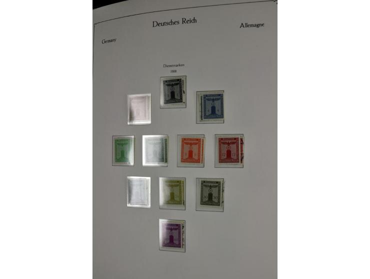 1872/1945, postfrische, ungebrauchte und gestempelte Sammlung mit u.a. Mi.-Nr. 66, VI auf Karte, 177, 179, 196I, 438-39, Bl.2