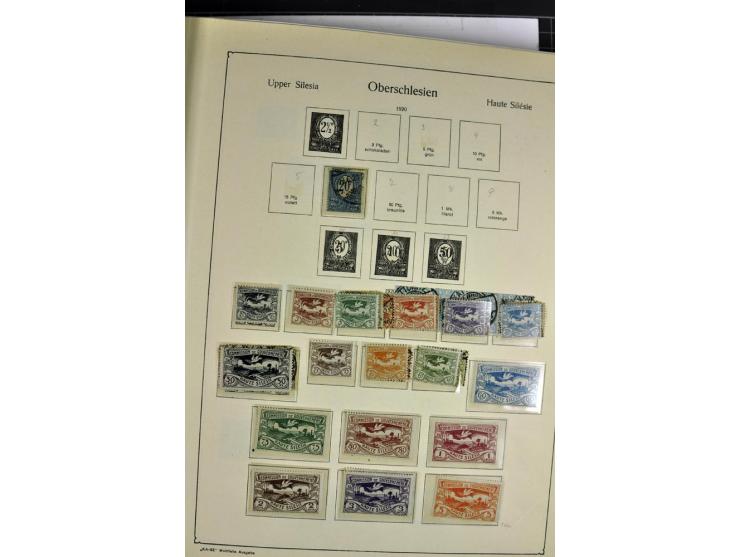 1872/1945, postfrische, ungebrauchte und gestempelte Sammlung mit u.a. Mi.-Nr. 66, VI auf Karte, 177, 179, 196I, 438-39, Bl.2