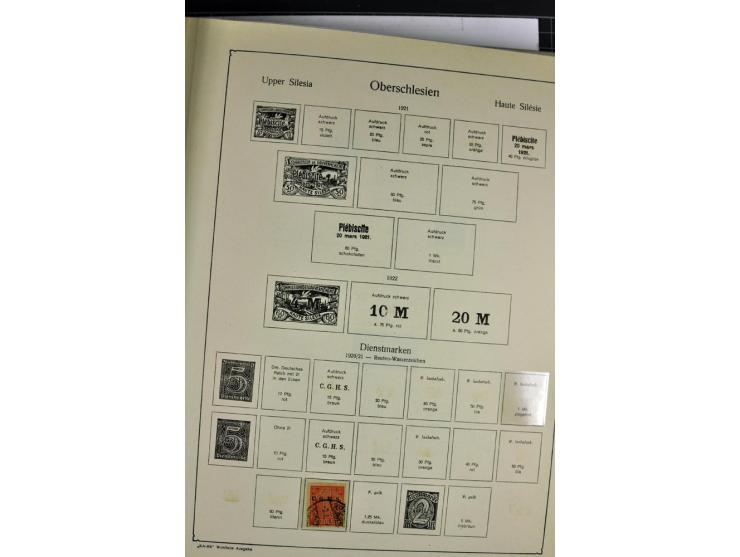 1872/1945, postfrische, ungebrauchte und gestempelte Sammlung mit u.a. Mi.-Nr. 66, VI auf Karte, 177, 179, 196I, 438-39, Bl.2