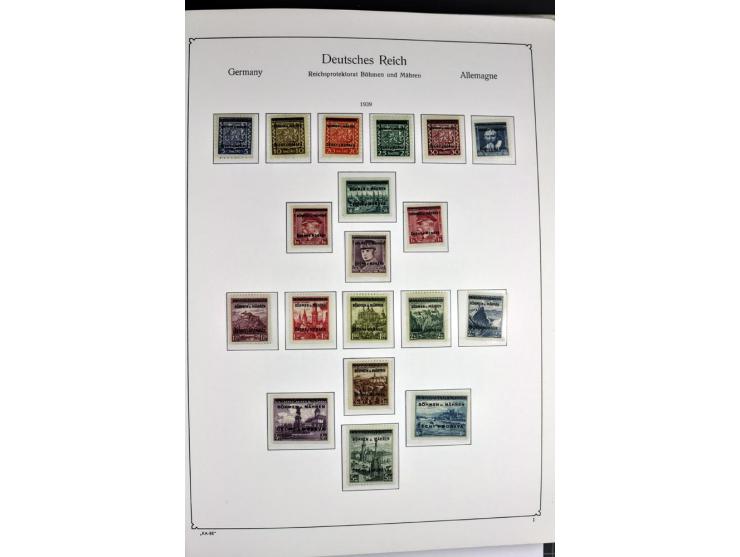 1872/1945, postfrische, ungebrauchte und gestempelte Sammlung mit u.a. Mi.-Nr. 66, VI auf Karte, 177, 179, 196I, 438-39, Bl.2