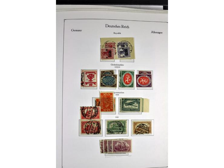 1872/1945, postfrische, ungebrauchte und gestempelte Sammlung mit u.a. Mi.-Nr. 66, VI auf Karte, 177, 179, 196I, 438-39, Bl.2