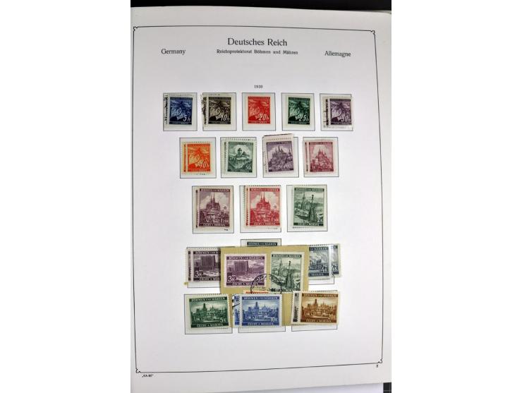 1872/1945, postfrische, ungebrauchte und gestempelte Sammlung mit u.a. Mi.-Nr. 66, VI auf Karte, 177, 179, 196I, 438-39, Bl.2