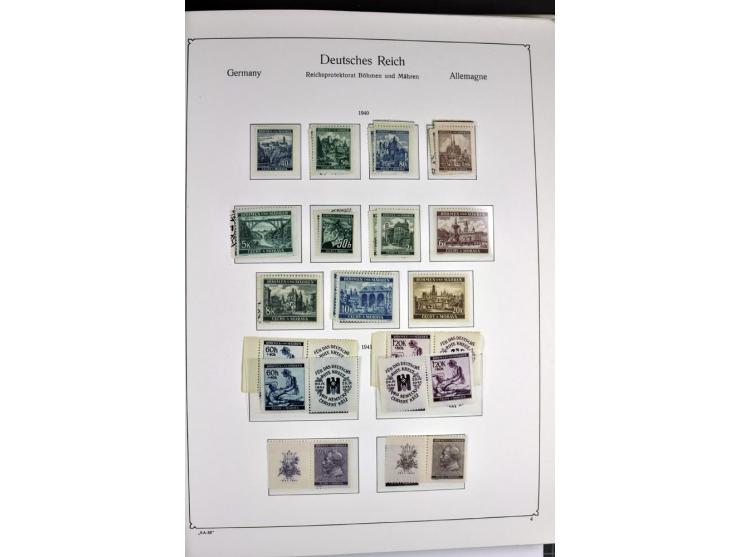 1872/1945, postfrische, ungebrauchte und gestempelte Sammlung mit u.a. Mi.-Nr. 66, VI auf Karte, 177, 179, 196I, 438-39, Bl.2