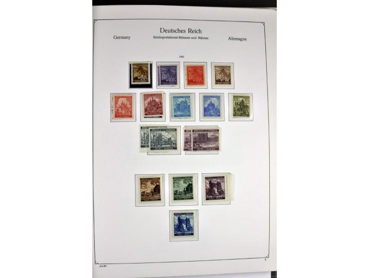 1872/1945, postfrische, ungebrauchte und gestempelte Sammlung mit u.a. Mi.-Nr. 66, VI auf Karte, 177, 179, 196I, 438-39, Bl.2