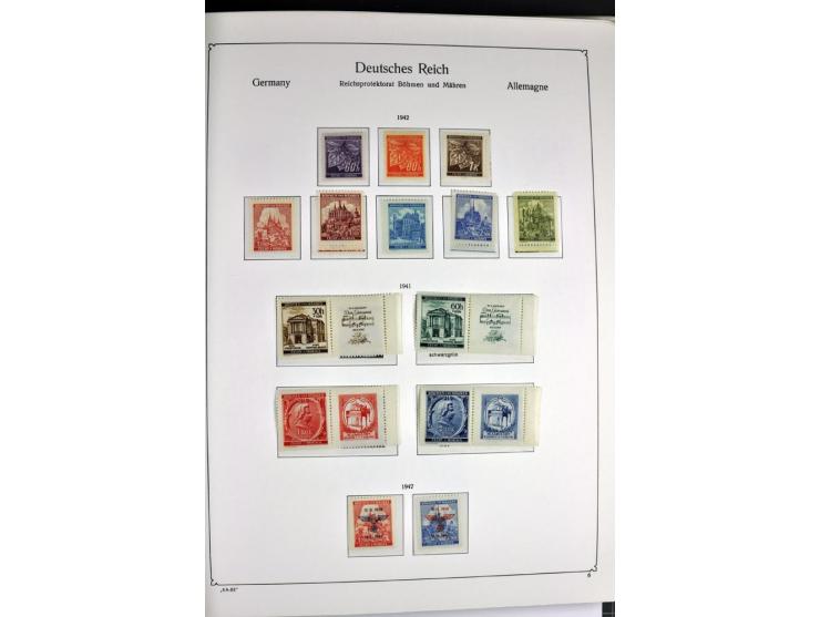 1872/1945, postfrische, ungebrauchte und gestempelte Sammlung mit u.a. Mi.-Nr. 66, VI auf Karte, 177, 179, 196I, 438-39, Bl.2