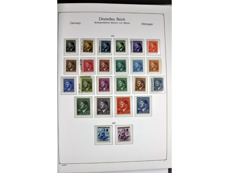 1872/1945, postfrische, ungebrauchte und gestempelte Sammlung mit u.a. Mi.-Nr. 66, VI auf Karte, 177, 179, 196I, 438-39, Bl.2