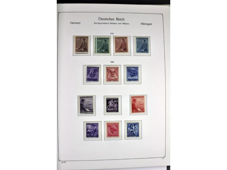 1872/1945, postfrische, ungebrauchte und gestempelte Sammlung mit u.a. Mi.-Nr. 66, VI auf Karte, 177, 179, 196I, 438-39, Bl.2