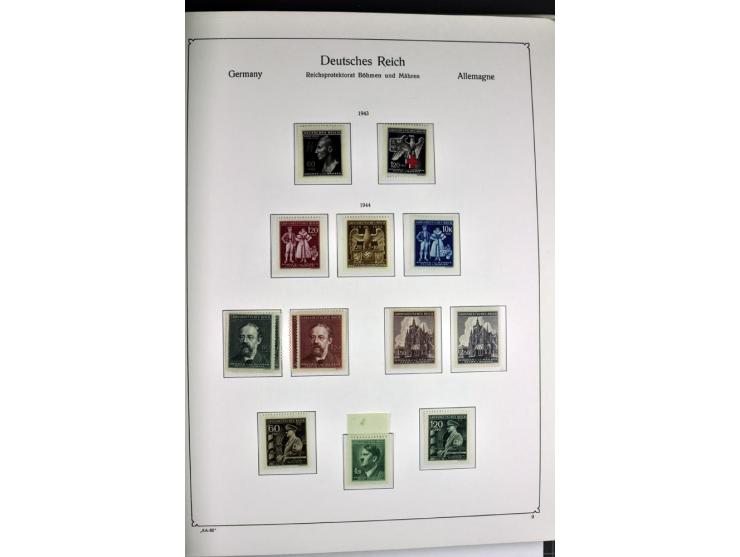 1872/1945, postfrische, ungebrauchte und gestempelte Sammlung mit u.a. Mi.-Nr. 66, VI auf Karte, 177, 179, 196I, 438-39, Bl.2