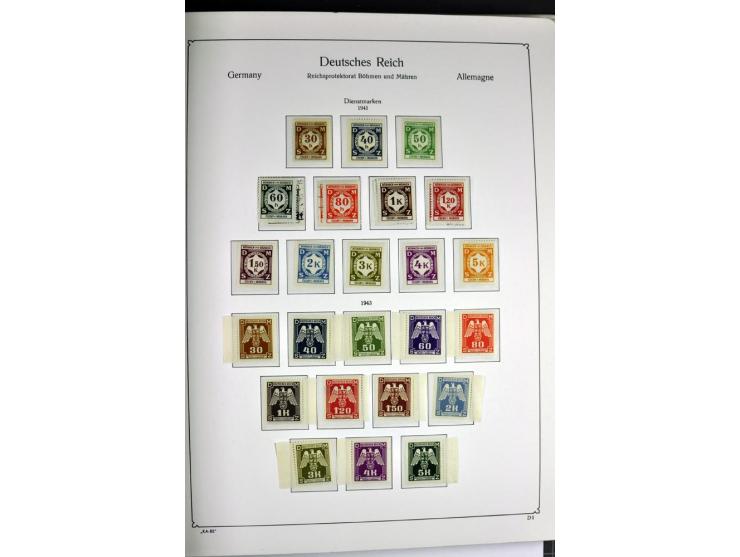 1872/1945, postfrische, ungebrauchte und gestempelte Sammlung mit u.a. Mi.-Nr. 66, VI auf Karte, 177, 179, 196I, 438-39, Bl.2