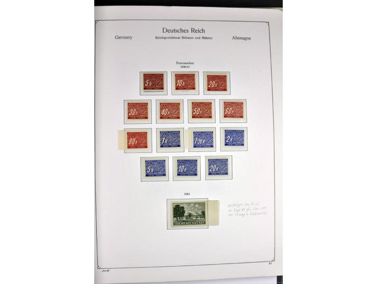 1872/1945, postfrische, ungebrauchte und gestempelte Sammlung mit u.a. Mi.-Nr. 66, VI auf Karte, 177, 179, 196I, 438-39, Bl.2