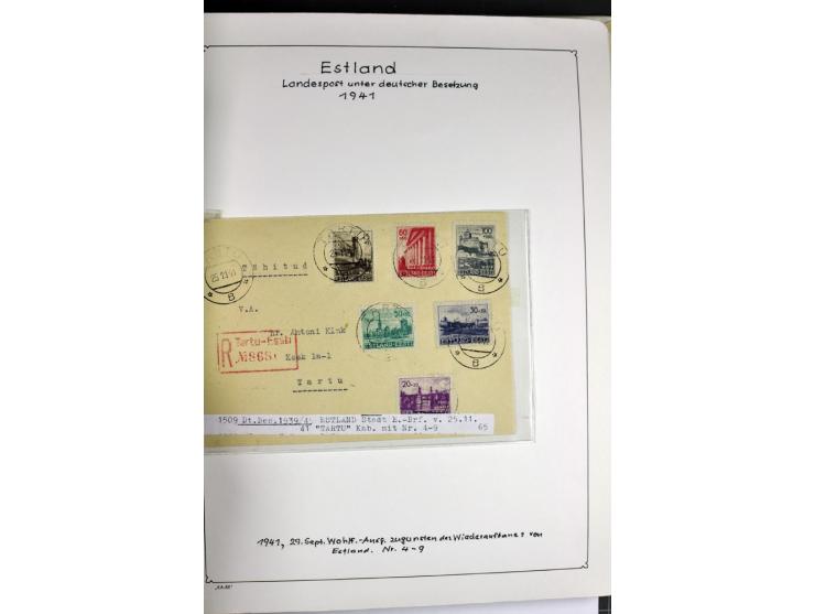 1872/1945, postfrische, ungebrauchte und gestempelte Sammlung mit u.a. Mi.-Nr. 66, VI auf Karte, 177, 179, 196I, 438-39, Bl.2