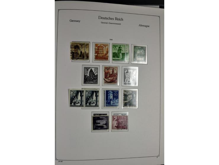 1872/1945, postfrische, ungebrauchte und gestempelte Sammlung mit u.a. Mi.-Nr. 66, VI auf Karte, 177, 179, 196I, 438-39, Bl.2