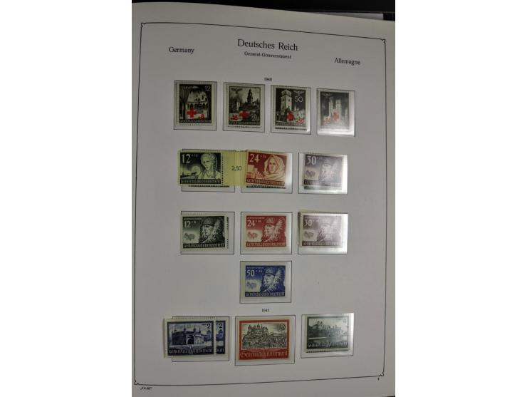 1872/1945, postfrische, ungebrauchte und gestempelte Sammlung mit u.a. Mi.-Nr. 66, VI auf Karte, 177, 179, 196I, 438-39, Bl.2