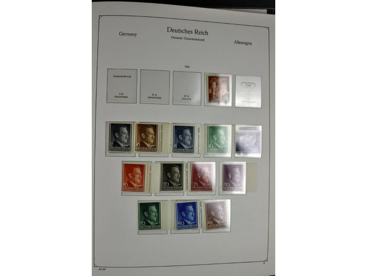 1872/1945, postfrische, ungebrauchte und gestempelte Sammlung mit u.a. Mi.-Nr. 66, VI auf Karte, 177, 179, 196I, 438-39, Bl.2