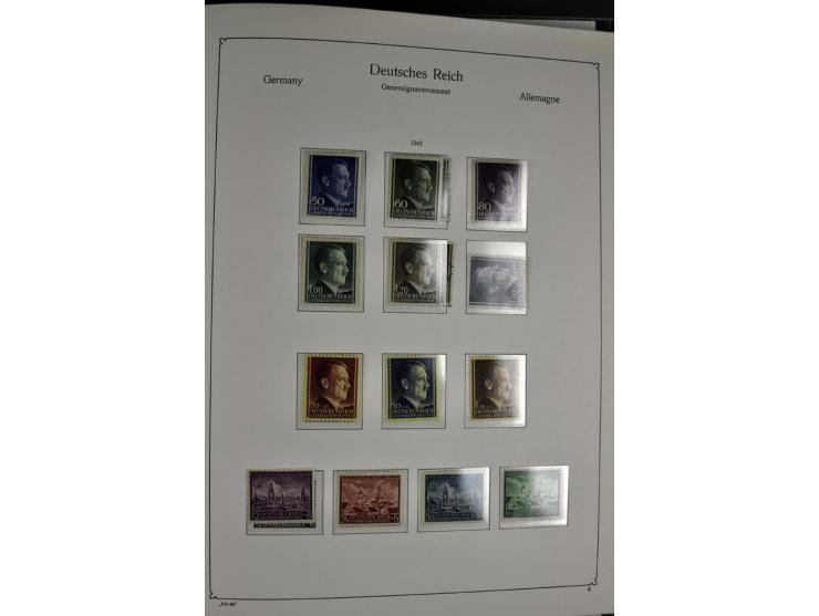 1872/1945, postfrische, ungebrauchte und gestempelte Sammlung mit u.a. Mi.-Nr. 66, VI auf Karte, 177, 179, 196I, 438-39, Bl.2