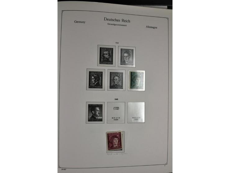 1872/1945, postfrische, ungebrauchte und gestempelte Sammlung mit u.a. Mi.-Nr. 66, VI auf Karte, 177, 179, 196I, 438-39, Bl.2
