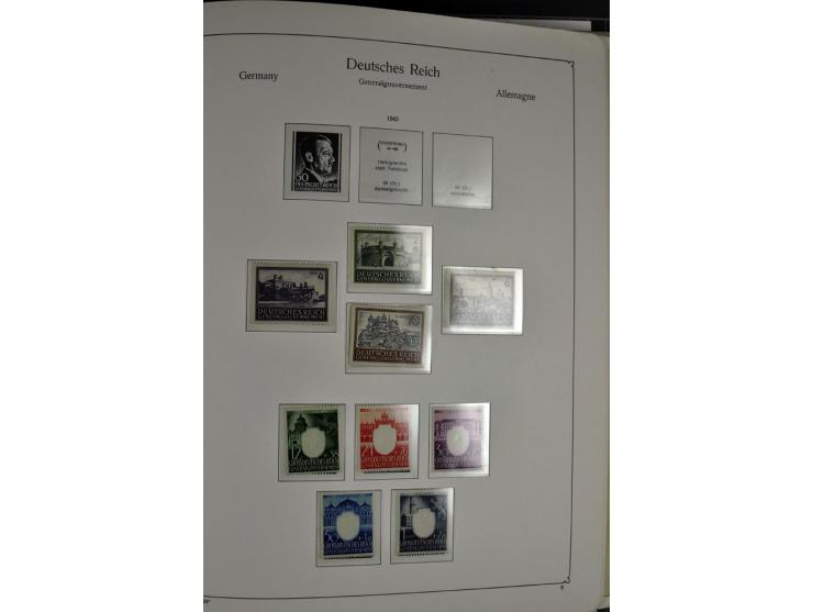 1872/1945, postfrische, ungebrauchte und gestempelte Sammlung mit u.a. Mi.-Nr. 66, VI auf Karte, 177, 179, 196I, 438-39, Bl.2