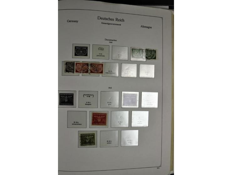 1872/1945, postfrische, ungebrauchte und gestempelte Sammlung mit u.a. Mi.-Nr. 66, VI auf Karte, 177, 179, 196I, 438-39, Bl.2