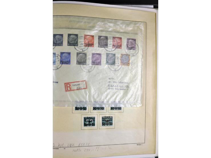 1872/1945, postfrische, ungebrauchte und gestempelte Sammlung mit u.a. Mi.-Nr. 66, VI auf Karte, 177, 179, 196I, 438-39, Bl.2