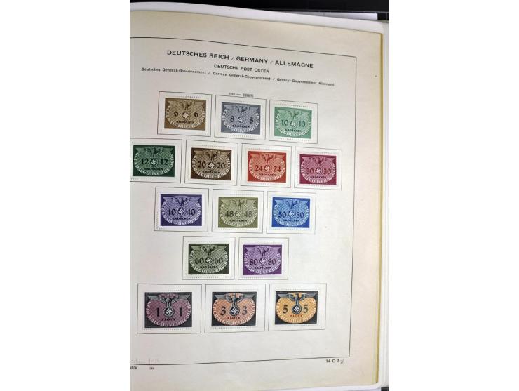 1872/1945, postfrische, ungebrauchte und gestempelte Sammlung mit u.a. Mi.-Nr. 66, VI auf Karte, 177, 179, 196I, 438-39, Bl.2