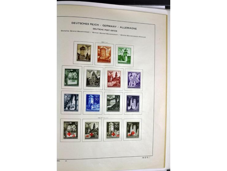 1872/1945, postfrische, ungebrauchte und gestempelte Sammlung mit u.a. Mi.-Nr. 66, VI auf Karte, 177, 179, 196I, 438-39, Bl.2