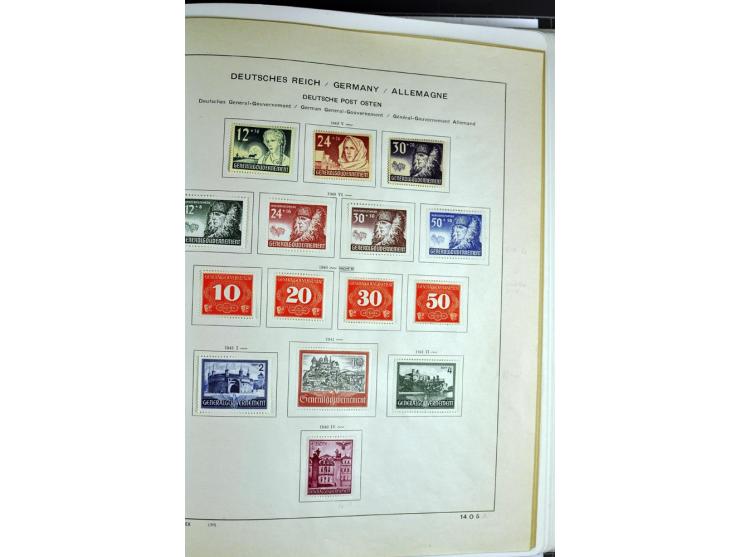 1872/1945, postfrische, ungebrauchte und gestempelte Sammlung mit u.a. Mi.-Nr. 66, VI auf Karte, 177, 179, 196I, 438-39, Bl.2
