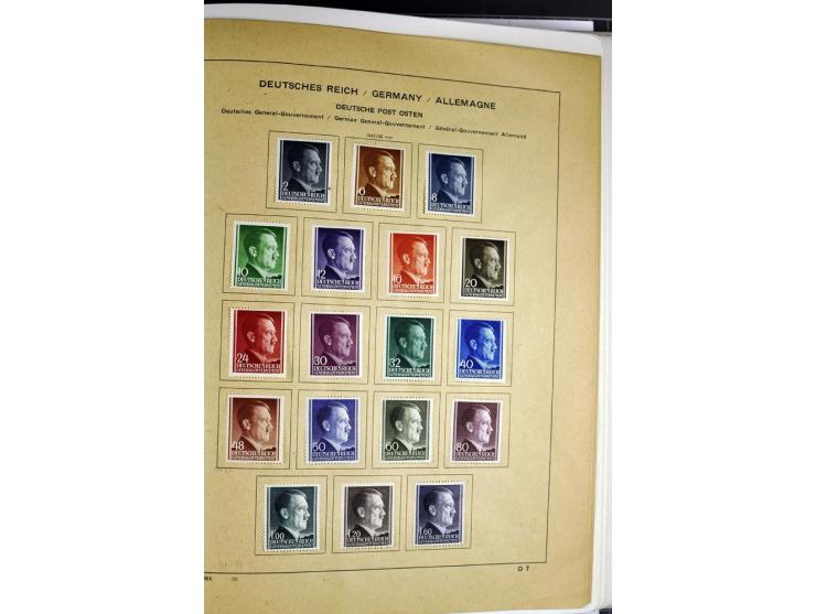 1872/1945, postfrische, ungebrauchte und gestempelte Sammlung mit u.a. Mi.-Nr. 66, VI auf Karte, 177, 179, 196I, 438-39, Bl.2