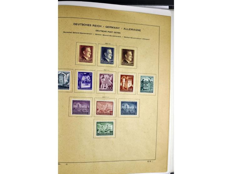 1872/1945, postfrische, ungebrauchte und gestempelte Sammlung mit u.a. Mi.-Nr. 66, VI auf Karte, 177, 179, 196I, 438-39, Bl.2