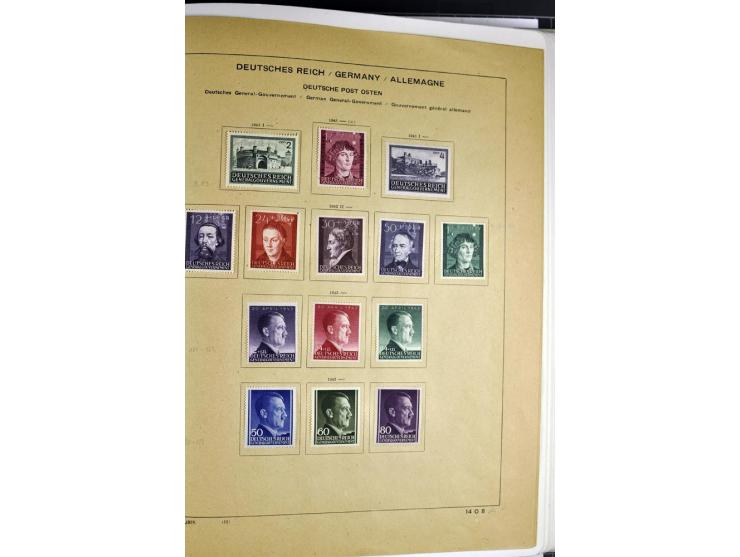 1872/1945, postfrische, ungebrauchte und gestempelte Sammlung mit u.a. Mi.-Nr. 66, VI auf Karte, 177, 179, 196I, 438-39, Bl.2