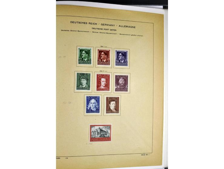 1872/1945, postfrische, ungebrauchte und gestempelte Sammlung mit u.a. Mi.-Nr. 66, VI auf Karte, 177, 179, 196I, 438-39, Bl.2