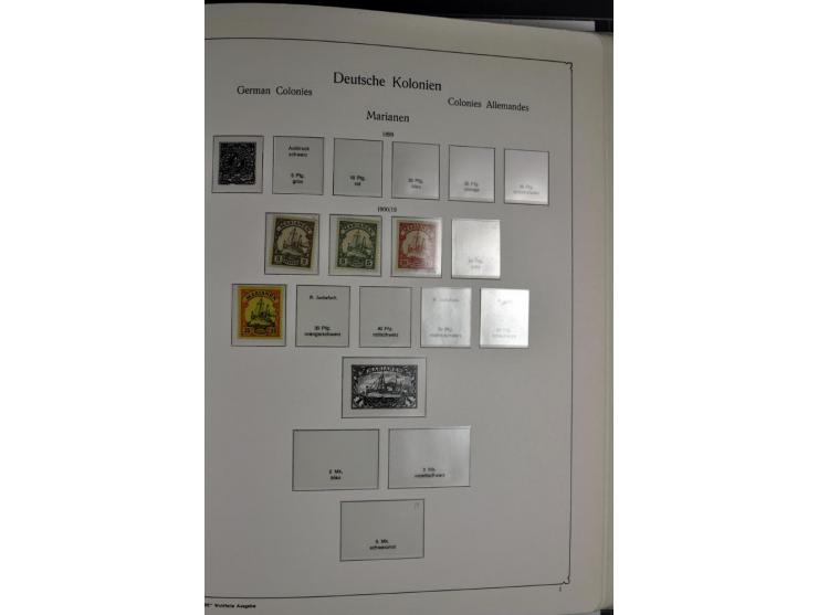 1872/1945, postfrische, ungebrauchte und gestempelte Sammlung mit u.a. Mi.-Nr. 66, VI auf Karte, 177, 179, 196I, 438-39, Bl.2