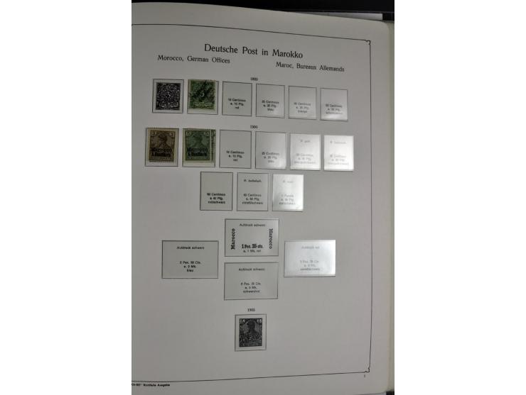 1872/1945, postfrische, ungebrauchte und gestempelte Sammlung mit u.a. Mi.-Nr. 66, VI auf Karte, 177, 179, 196I, 438-39, Bl.2