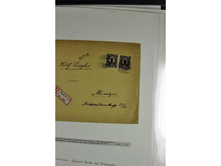 1872/1945, postfrische, ungebrauchte und gestempelte Sammlung mit u.a. Mi.-Nr. 66, VI auf Karte, 177, 179, 196I, 438-39, Bl.2