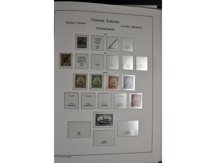 1872/1945, postfrische, ungebrauchte und gestempelte Sammlung mit u.a. Mi.-Nr. 66, VI auf Karte, 177, 179, 196I, 438-39, Bl.2