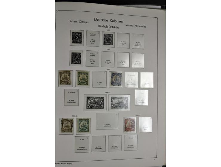 1872/1945, postfrische, ungebrauchte und gestempelte Sammlung mit u.a. Mi.-Nr. 66, VI auf Karte, 177, 179, 196I, 438-39, Bl.2