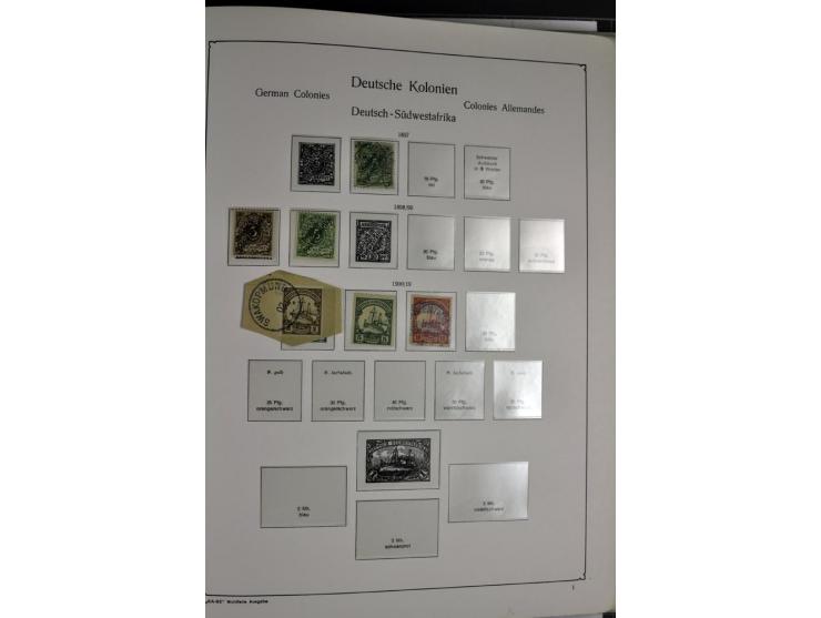 1872/1945, postfrische, ungebrauchte und gestempelte Sammlung mit u.a. Mi.-Nr. 66, VI auf Karte, 177, 179, 196I, 438-39, Bl.2