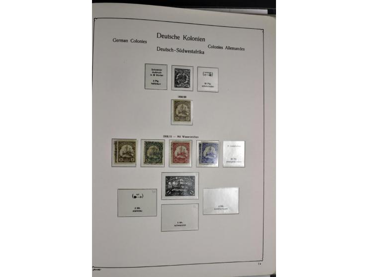 1872/1945, postfrische, ungebrauchte und gestempelte Sammlung mit u.a. Mi.-Nr. 66, VI auf Karte, 177, 179, 196I, 438-39, Bl.2