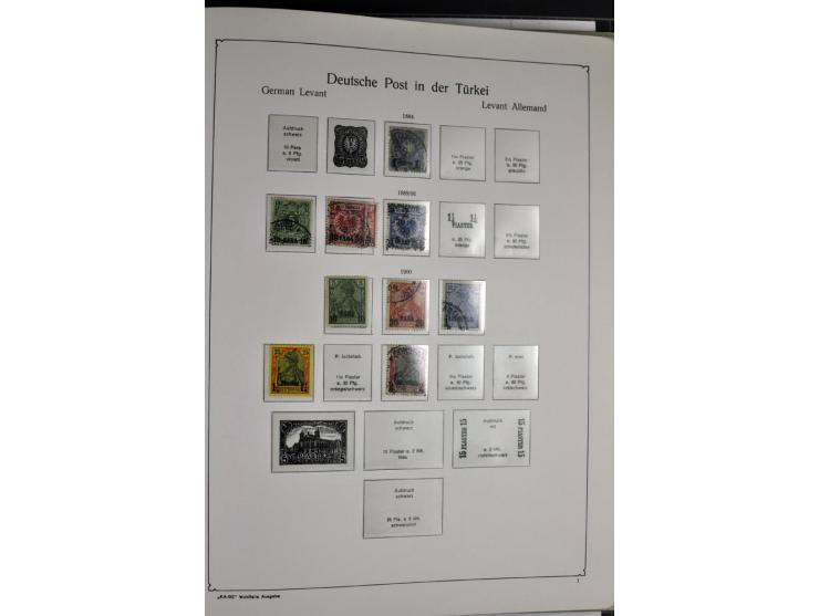 1872/1945, postfrische, ungebrauchte und gestempelte Sammlung mit u.a. Mi.-Nr. 66, VI auf Karte, 177, 179, 196I, 438-39, Bl.2