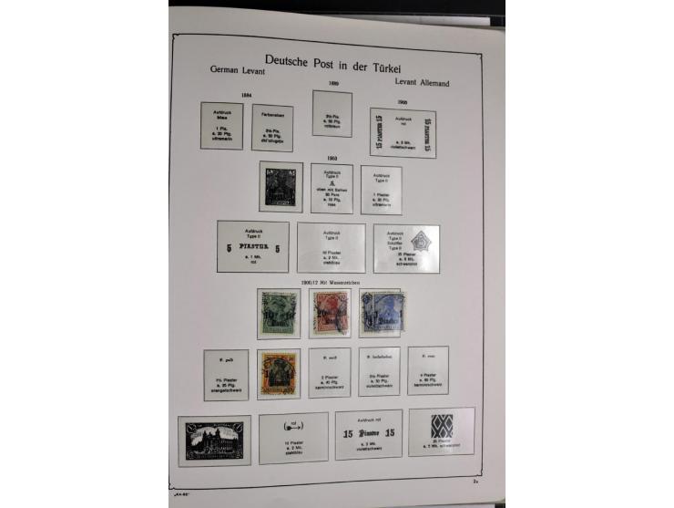 1872/1945, postfrische, ungebrauchte und gestempelte Sammlung mit u.a. Mi.-Nr. 66, VI auf Karte, 177, 179, 196I, 438-39, Bl.2
