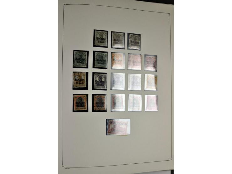 1872/1945, postfrische, ungebrauchte und gestempelte Sammlung mit u.a. Mi.-Nr. 66, VI auf Karte, 177, 179, 196I, 438-39, Bl.2